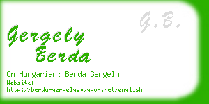 gergely berda business card